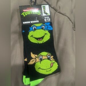 Nickelodeon TMNT Crew Socks - Black, Green, and Blue